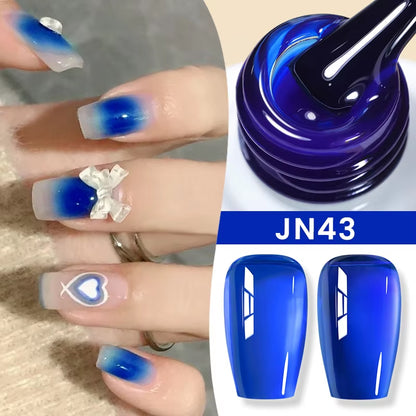Jelly Nude Gel Nail Polish 10Ml Light Pink Peach Translucent Color UV Light Cure Gel Varnish Nail Art DIY at Home