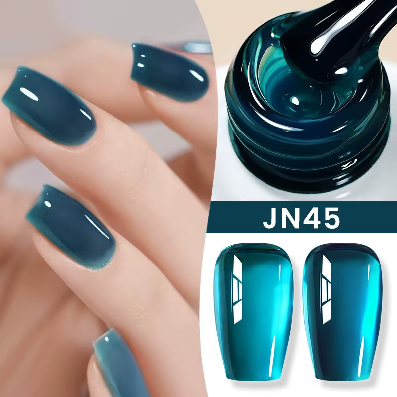 Jelly Nude Gel Nail Polish 10Ml Light Pink Peach Translucent Color UV Light Cure Gel Varnish Nail Art DIY at Home