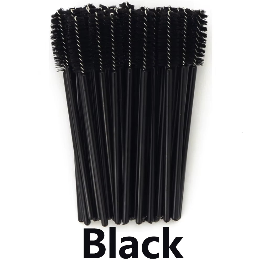 50Pcs Disposable Eyelash Brush Soft Head Crystal Eyebrow Brush Lash Extension Brush Mascara Wand Makeup Tool