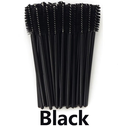 50Pcs Disposable Eyelash Brush Soft Head Crystal Eyebrow Brush Lash Extension Brush Mascara Wand Makeup Tool