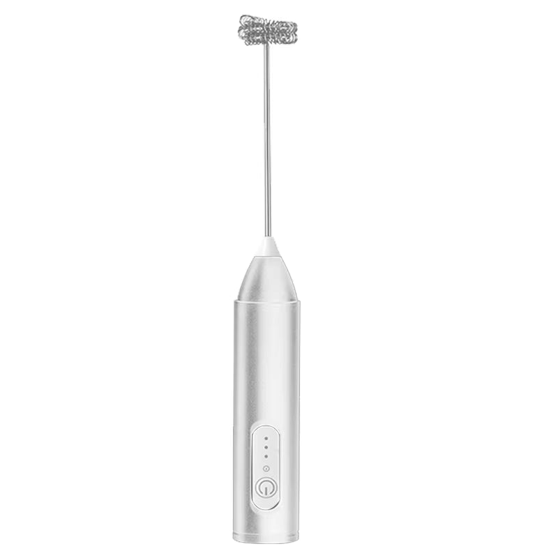 Wireless Milk Frother Electric Type-C Handheld Blender Stainless Steel Mini Coffee Maker Whisk Mixer for Coffee Cappuccino Cream