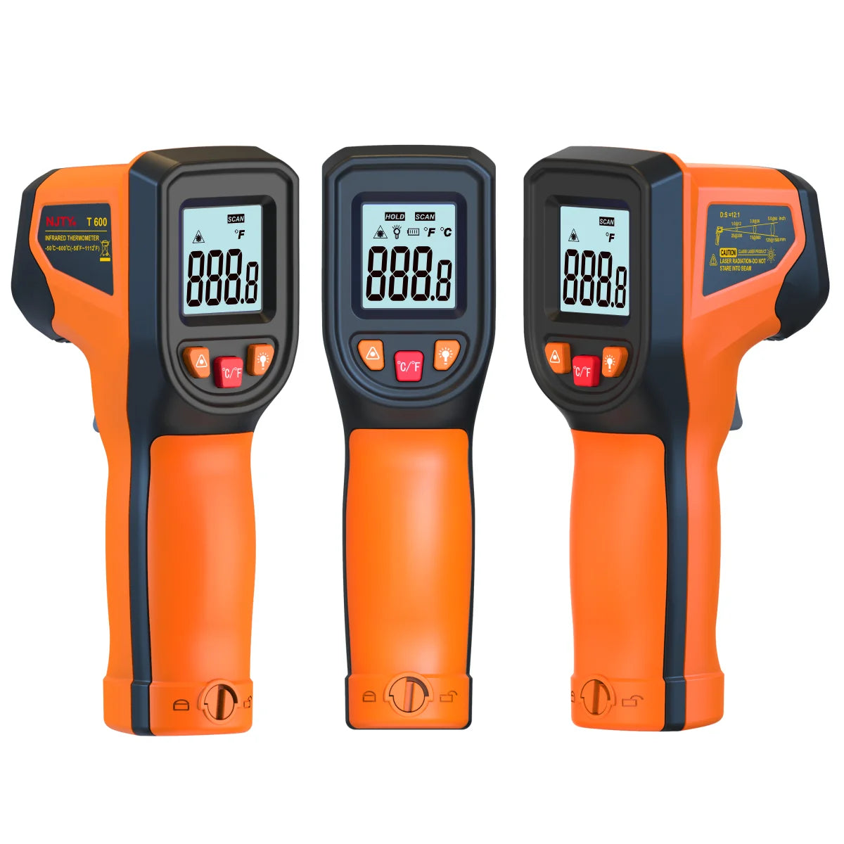 T600 Infrared Thermometer Handheld Heat Temperature for Cooking Tester Pizza Oven Grill & Engine - Laser Surface Temp Read