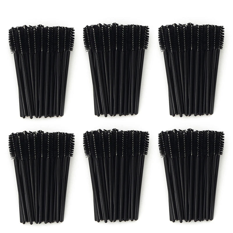 50Pcs Disposable Eyelash Brush Soft Head Crystal Eyebrow Brush Lash Extension Brush Mascara Wand Makeup Tool