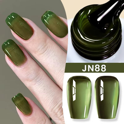 Jelly Nude Gel Nail Polish 10Ml Light Pink Peach Translucent Color UV Light Cure Gel Varnish Nail Art DIY at Home
