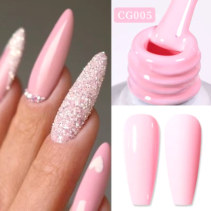 Jelly Nude Gel Nail Polish 10Ml Light Pink Peach Translucent Color UV Light Cure Gel Varnish Nail Art DIY at Home