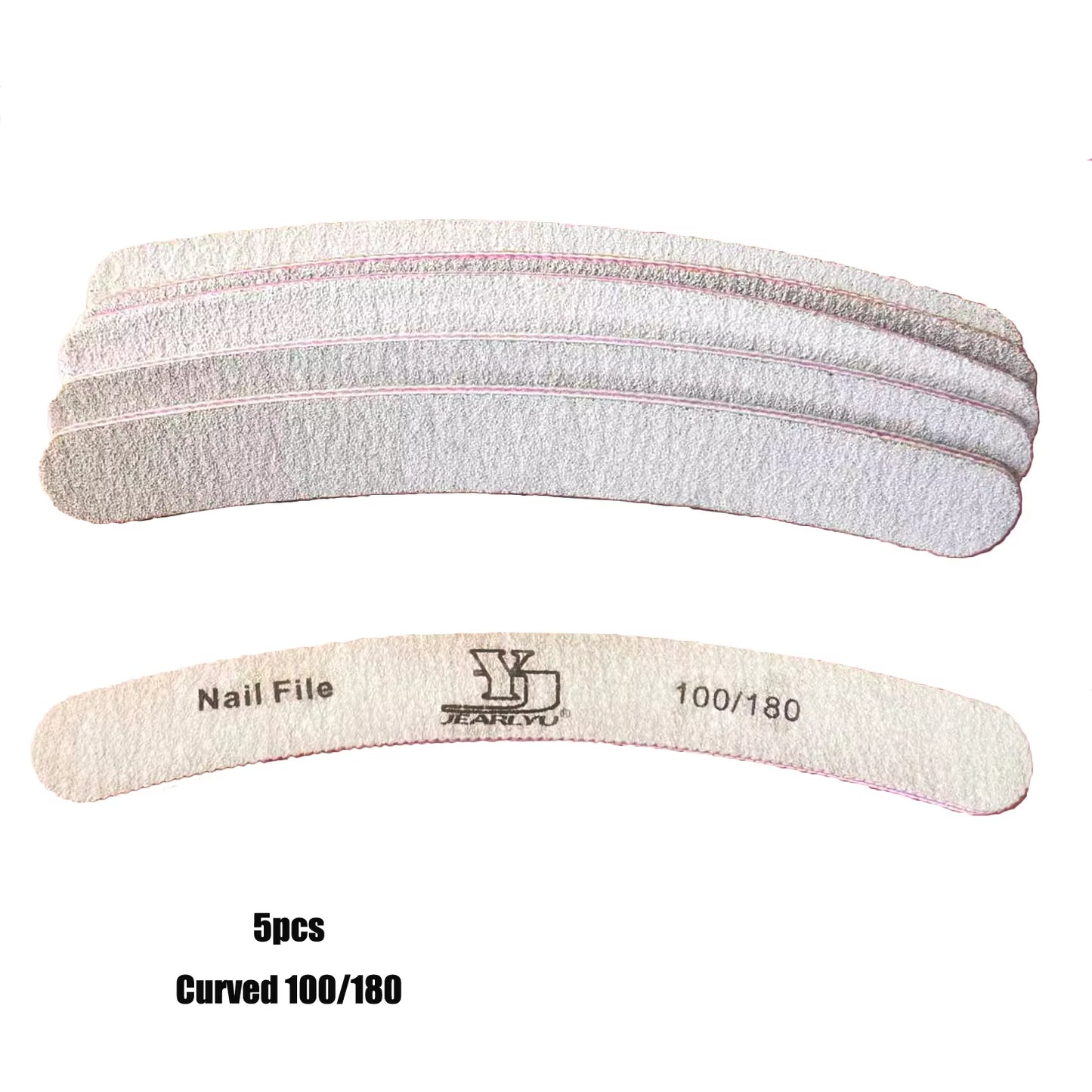 5Pcs Nail File Set Mix Color Professional Sandpaper Cuticle Remover 80/100/150/180/240 Grit Buffer Manicure Tool Kit
