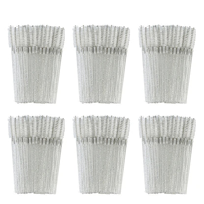 50Pcs Disposable Eyelash Brush Soft Head Crystal Eyebrow Brush Lash Extension Brush Mascara Wand Makeup Tool