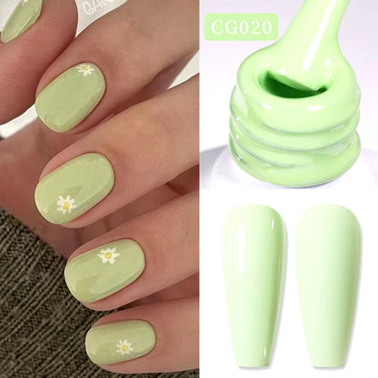 Jelly Nude Gel Nail Polish 10Ml Light Pink Peach Translucent Color UV Light Cure Gel Varnish Nail Art DIY at Home