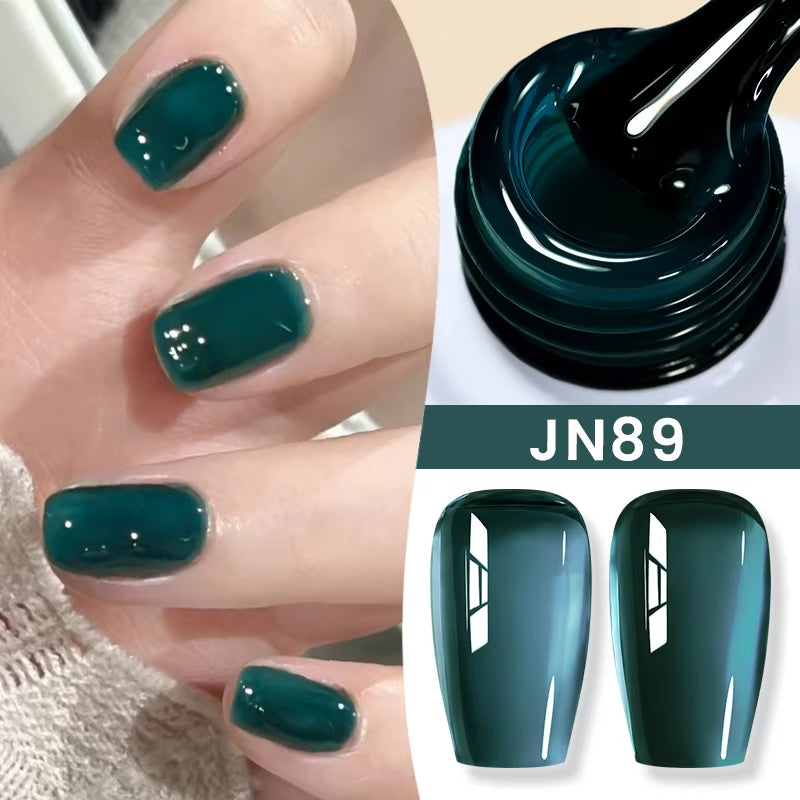 Jelly Nude Gel Nail Polish 10Ml Light Pink Peach Translucent Color UV Light Cure Gel Varnish Nail Art DIY at Home