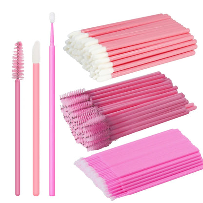 50Pcs Disposable Eyelash Brush Soft Head Crystal Eyebrow Brush Lash Extension Brush Mascara Wand Makeup Tool