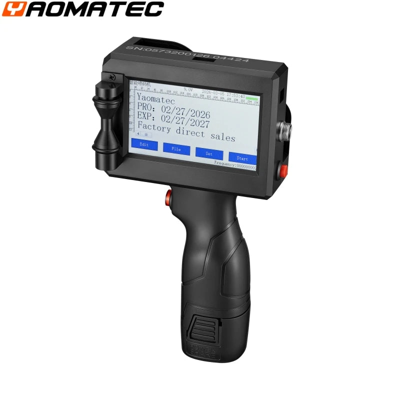 Portable Printer QR Bar Batch Code Date Logo Expiry Label Portable Handheld Jet Thermal Inkjet Printer