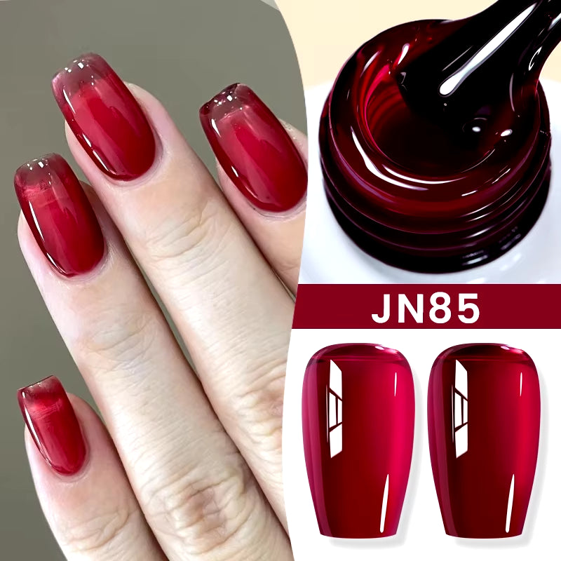 Jelly Nude Gel Nail Polish 10Ml Light Pink Peach Translucent Color UV Light Cure Gel Varnish Nail Art DIY at Home
