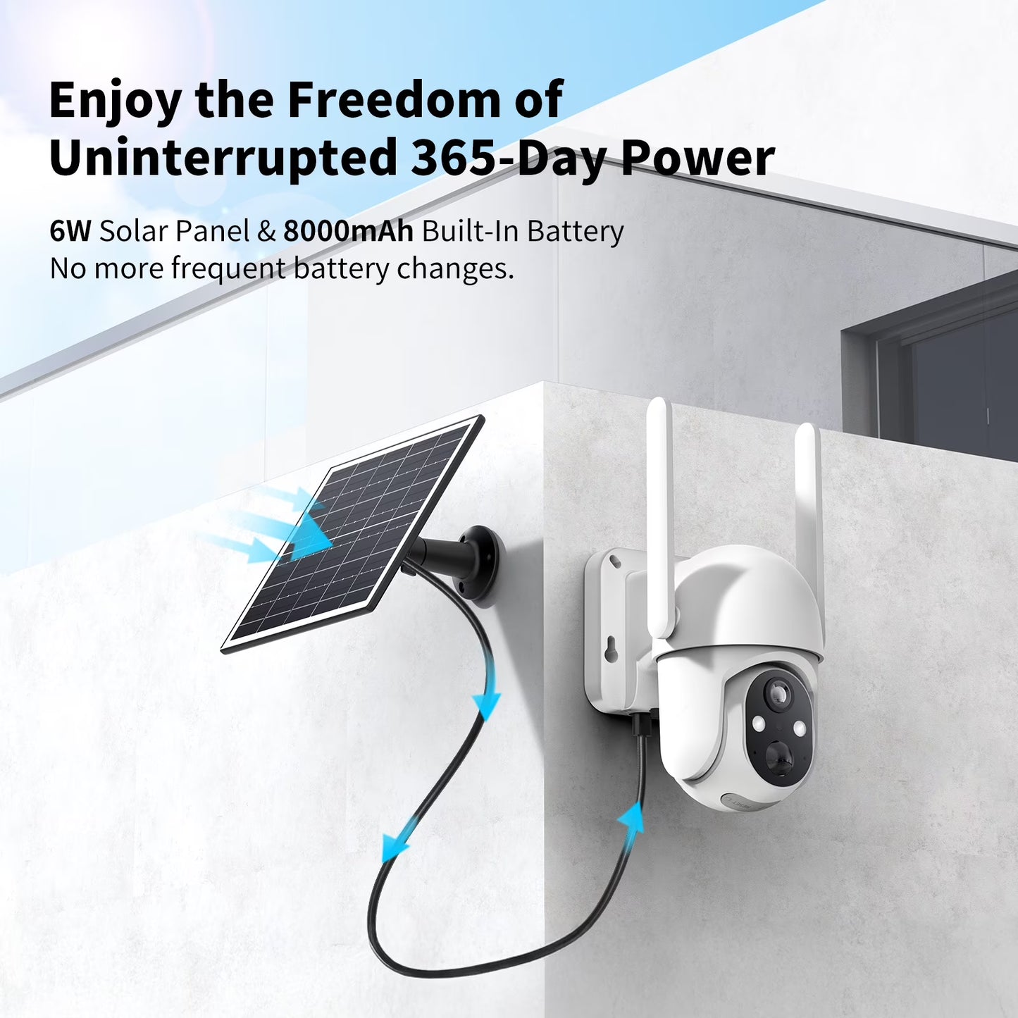 4G LTE Cellular Solar Security Camera Outdoor, 2K PTZ Wireless Security Camera with SIM Card, No Wifi Needed, AI Human Detection, Color Night Vision, 360° View