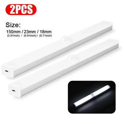 Car Sensor Light for Floor Trunk Hood USB Rechargeable Automatic Induction Light Bar Magnetic Maual/Sensing Mode Lamp