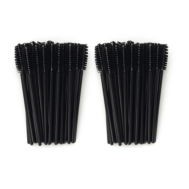 50Pcs Disposable Eyelash Brush Soft Head Crystal Eyebrow Brush Lash Extension Brush Mascara Wand Makeup Tool
