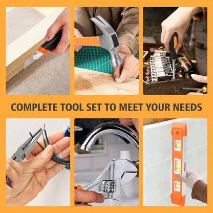 247 Piece Tool Set, General Home/Auto Repair Tool Kit, Combination Package Mixed Tool Set Hand Tool Kit with Plastic Toolbox Storage Case