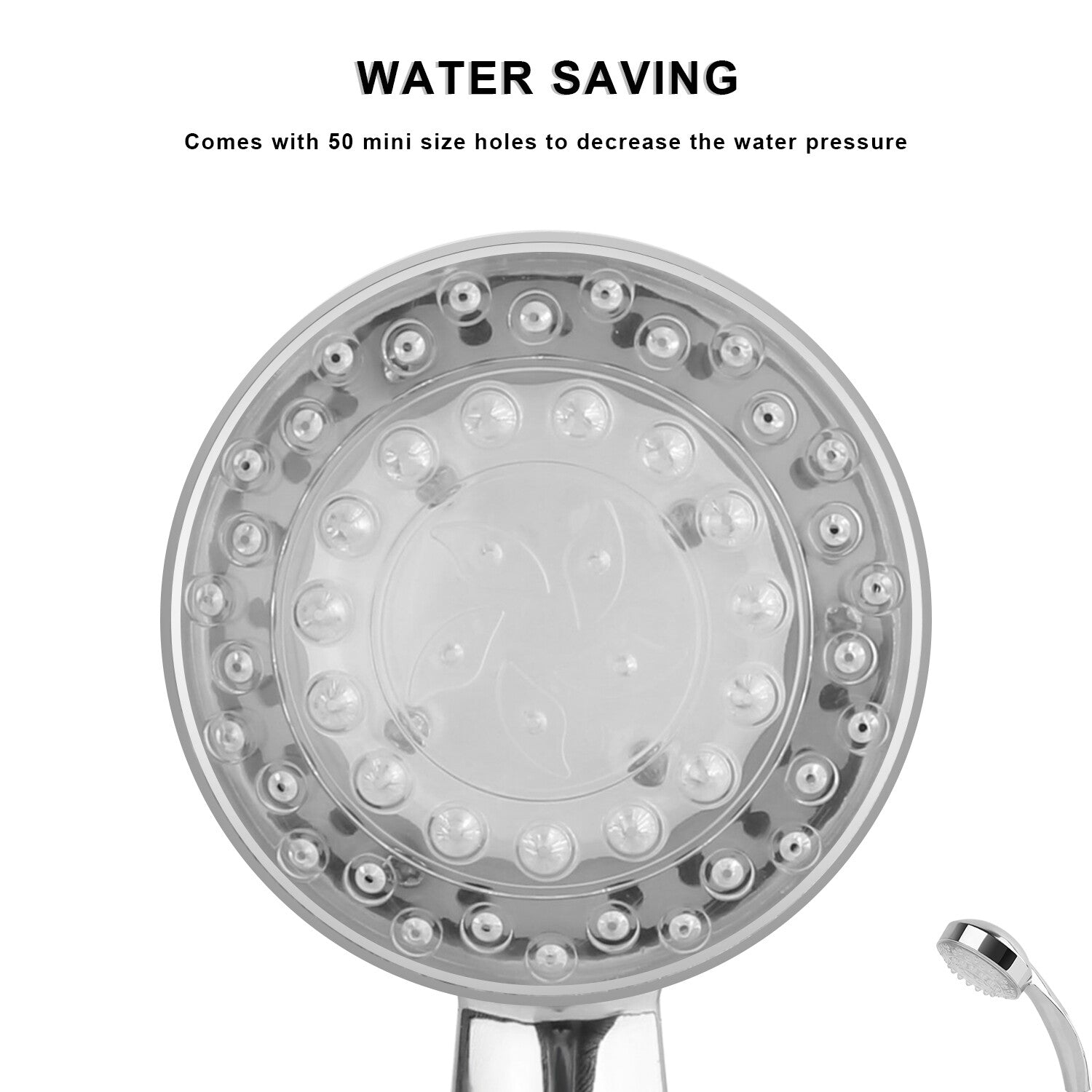 LED Shower Head W/ Handheld Shower Head High Pressure W/ Water Temperature