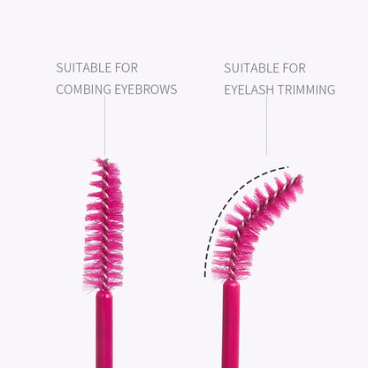 50Pcs Disposable Eyelash Brush Soft Head Crystal Eyebrow Brush Lash Extension Brush Mascara Wand Makeup Tool