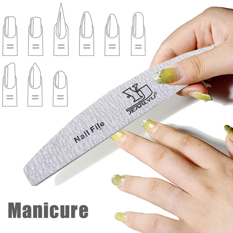 5Pcs Nail File Set Mix Color Professional Sandpaper Cuticle Remover 80/100/150/180/240 Grit Buffer Manicure Tool Kit