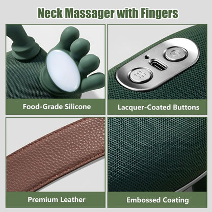 2026 New Electric Shiatsu Neck and Back Massager, Neck Massager with Heat, Shoulder Massager, 3 Intensity Levels + 2 Heat Settings, 4D Kneading Massage, Simulates a Real Palm Massage for Comfort