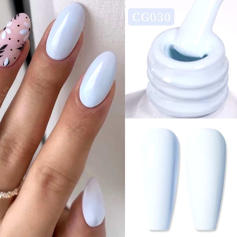 Jelly Nude Gel Nail Polish 10Ml Light Pink Peach Translucent Color UV Light Cure Gel Varnish Nail Art DIY at Home