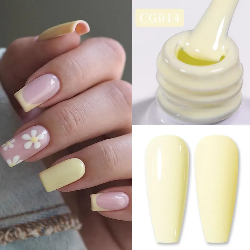 Jelly Nude Gel Nail Polish 10Ml Light Pink Peach Translucent Color UV Light Cure Gel Varnish Nail Art DIY at Home