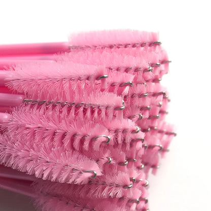 50Pcs Disposable Eyelash Brush Soft Head Crystal Eyebrow Brush Lash Extension Brush Mascara Wand Makeup Tool