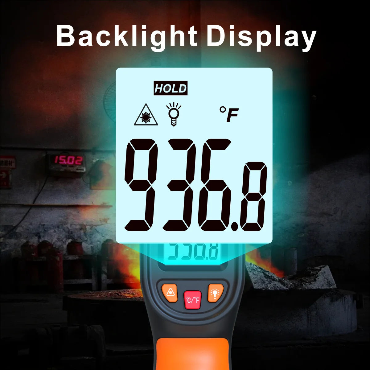 T600 Infrared Thermometer Handheld Heat Temperature for Cooking Tester Pizza Oven Grill & Engine - Laser Surface Temp Read