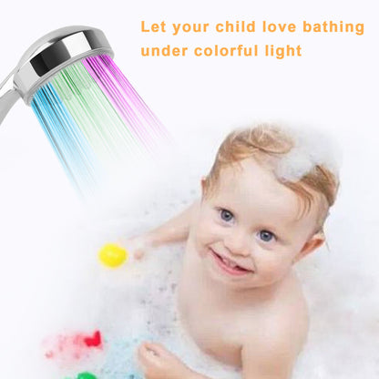 LED Shower Head W/ Handheld Shower Head High Pressure W/ Water Temperature