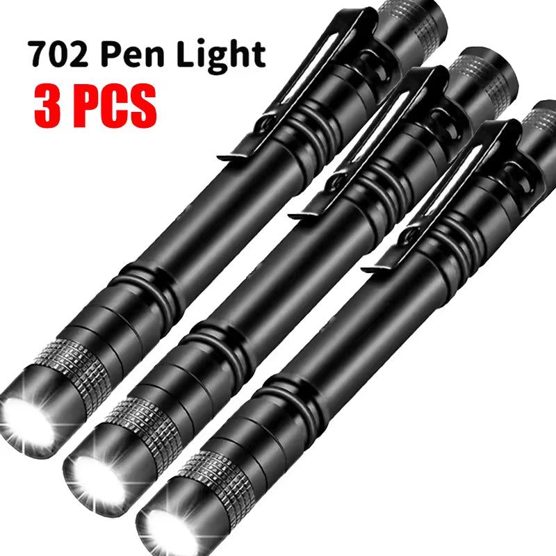 Mini Portable LED Pen Light Pocket Ultra Bright High Lumens Handheld Flashlight Linterna Torch for Camping Outdoor Emergency