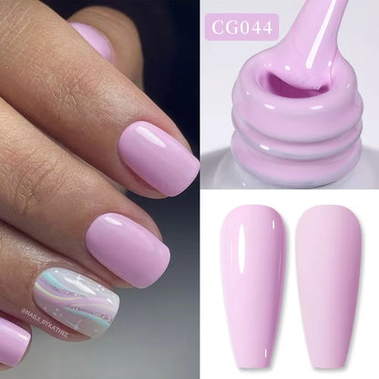 Jelly Nude Gel Nail Polish 10Ml Light Pink Peach Translucent Color UV Light Cure Gel Varnish Nail Art DIY at Home