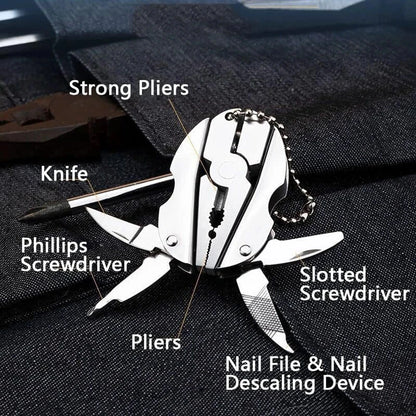 Portable Stainless Steel Multi-Tool Pliers Screwdriver Keychain Travel Kits Perfect for Outdoor Use