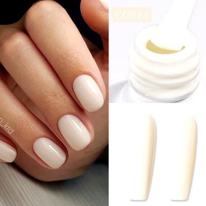 Jelly Nude Gel Nail Polish 10Ml Light Pink Peach Translucent Color UV Light Cure Gel Varnish Nail Art DIY at Home