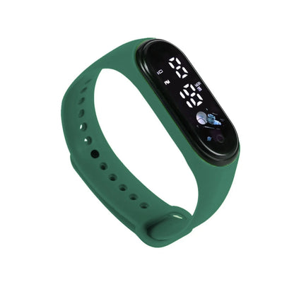 Kawaii Smart Watch for Kids Fashion Outdoor Waterproof Sports Kids' Watches Boy Girls Digital Watches Silicone Montre Enfant