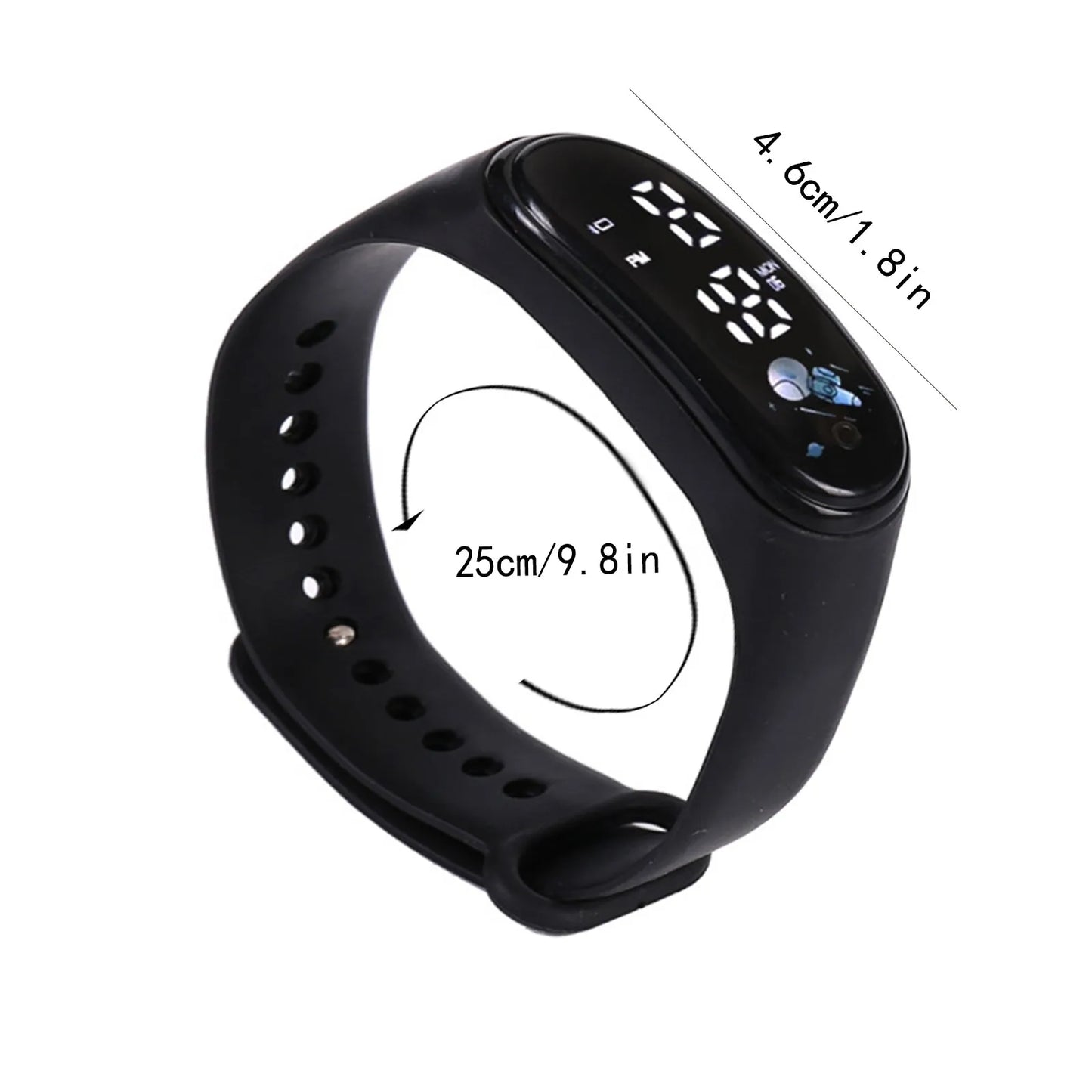 Kawaii Smart Watch for Kids Fashion Outdoor Waterproof Sports Kids' Watches Boy Girls Digital Watches Silicone Montre Enfant