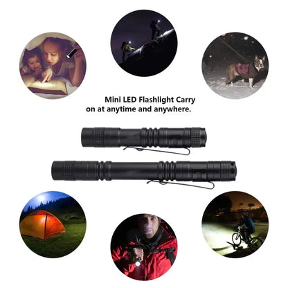 Mini Portable LED Pen Light Pocket Ultra Bright High Lumens Handheld Flashlight Linterna Torch for Camping Outdoor Emergency