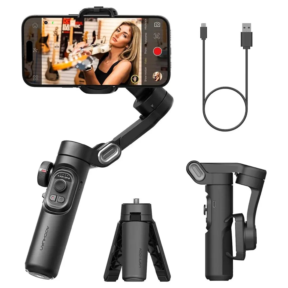3-Axis Handheld Gimbal Stabilizer Smartxe for Smartphone for Iphone Android AI Face Tracking Tk Vlog
