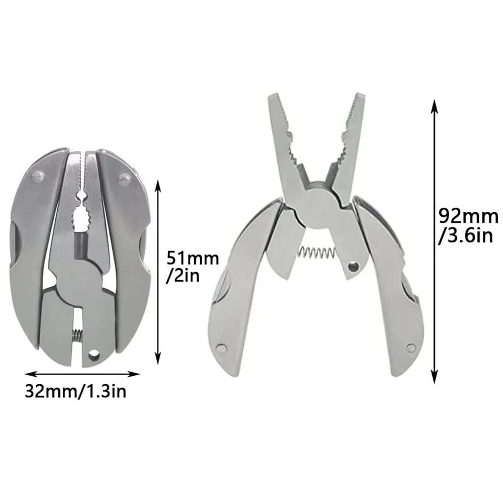 Portable Stainless Steel Multi-Tool Pliers Screwdriver Keychain Travel Kits Perfect for Outdoor Use
