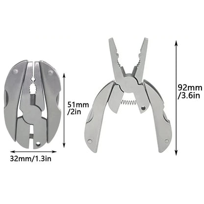 Portable Stainless Steel Multi-Tool Pliers Screwdriver Keychain Travel Kits Perfect for Outdoor Use