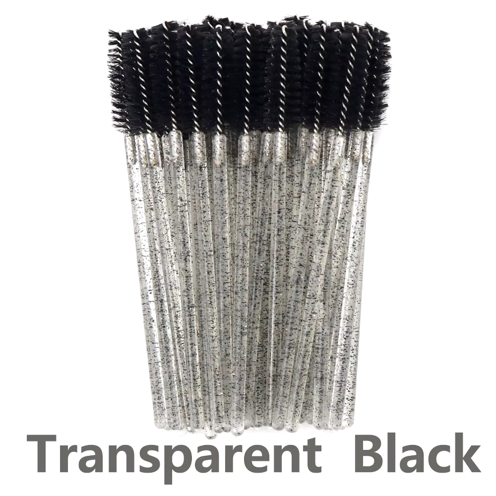 50Pcs Disposable Eyelash Brush Soft Head Crystal Eyebrow Brush Lash Extension Brush Mascara Wand Makeup Tool