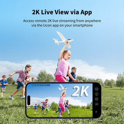 4G LTE Cellular Solar Security Camera Outdoor, 2K PTZ Wireless Security Camera with SIM Card, No Wifi Needed, AI Human Detection, Color Night Vision, 360° View