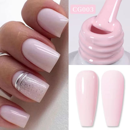 Jelly Nude Gel Nail Polish 10Ml Light Pink Peach Translucent Color UV Light Cure Gel Varnish Nail Art DIY at Home