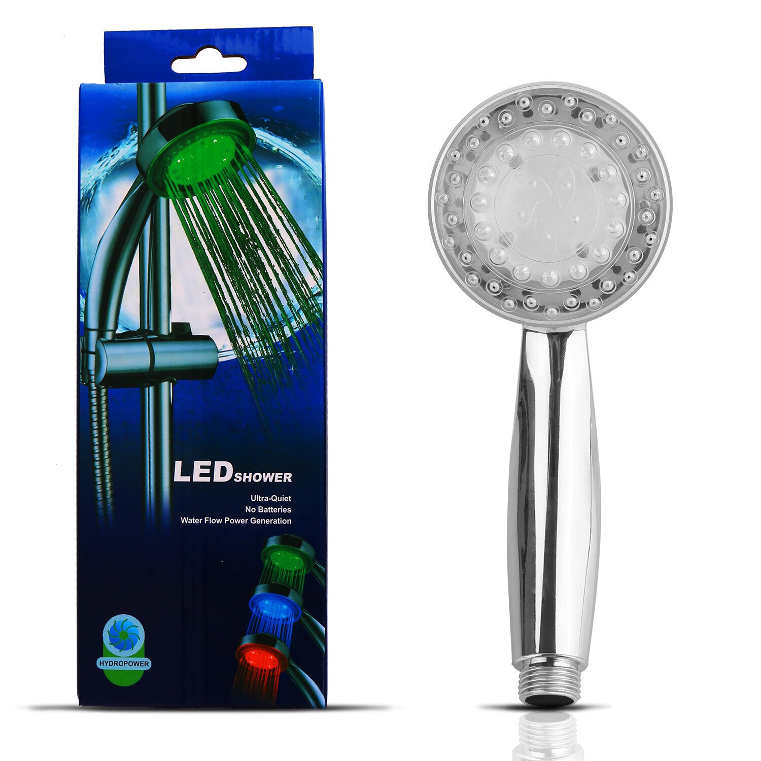 LED Shower Head W/ Handheld Shower Head High Pressure W/ Water Temperature