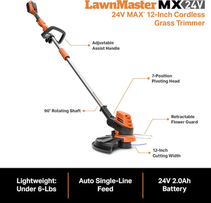 CLGT2412S 24V 12" Cordless String Trimmer 2.0AH Battery & Charger Included